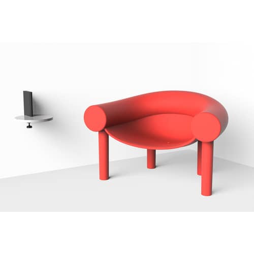 Fauteuil bas Sam Son plastique blanc / Konstantin Grcic, 2015 - Magis - Blanc - Matière plastique