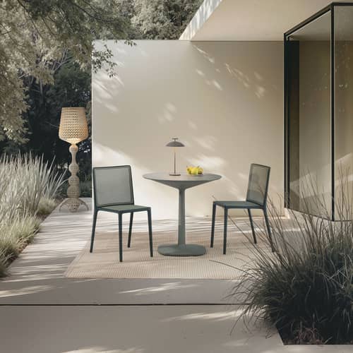 Lampadaire d\'extérieur Kabuki Outdoor / LED - Kartell - Tourterelle opaque - Technopolymère thermoplastique