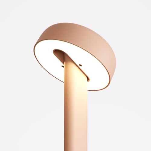 Lampe de table NOD LED / Base serre-joint  / H 34 cm - TIPTOE - Rose Cendré - Acier, Aluminium