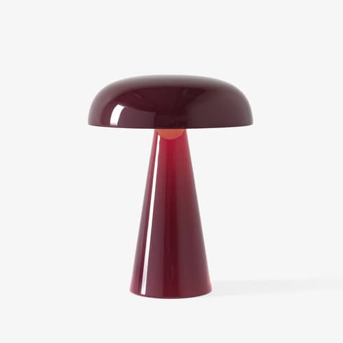 Lampe sans fil rechargeable Como SC53 LED métal rouge / H 21 cm - &tradition - Rouge-brun - Aluminium extrudé