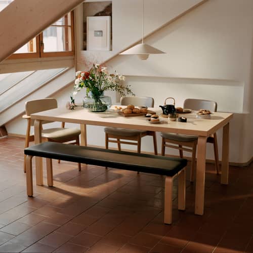 rechteckiger Tisch Aalato 83 holz natur / 182 x 91 cm - Alvar Aalto, 1933 - ARTEK - 182 x 91 cm / Birke - Birke Schichtholz, Birkenfurnier