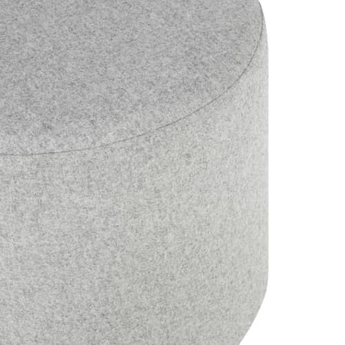 Sitzkissen Folk Petit textil grau / Ø 50 x H 25 cm - NOO.MA - Universalgrau (Wolle) - Holz, Schaumstoff, Wolle