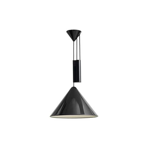 Sospensione Compass metallo nero / Altezza regolabile con contrappeso - Ø 43 cm - Hay - Nero - Alluminio laccato