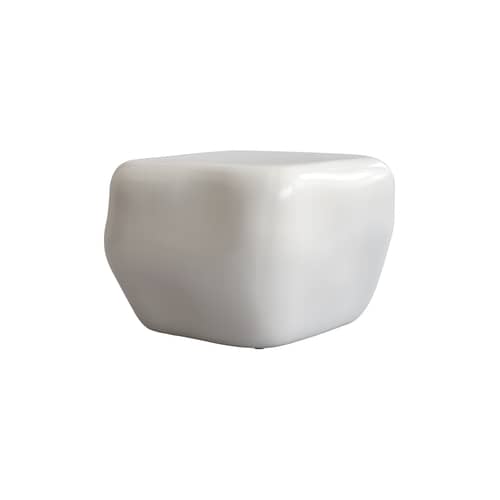 Table basse Ishi Medio / 50 x 50 x H 39 cm - 101 COPENHAGEN - Blanc cassé - Céramique émaillée