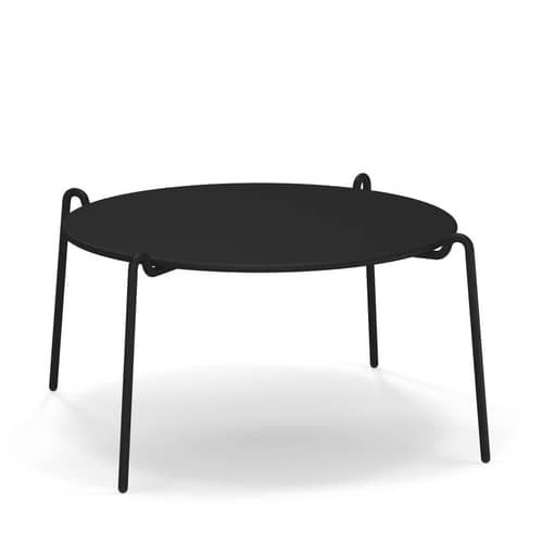 Table basse Rio R50 / Ø 104 cm - Emu - Noir - Acier