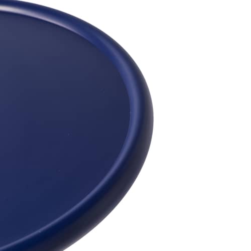 Table d\'appoint Twister métal bleu / Ø 46 x H 56 cm - Fonte aluminium - POLSPOTTEN - Bleu foncé - Fonte d\'aluminium