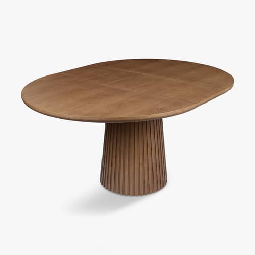 Ausziehtisch Tamia holz braun / L 120–160 cm – 4–6 Personen - NV GALLERY - Nussbaum-Optik - Bois composite, Placage noyer