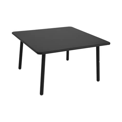 Tavolino basso Darwin / 70 x 70 cm - Emu - Nero - Acciaio verniciato