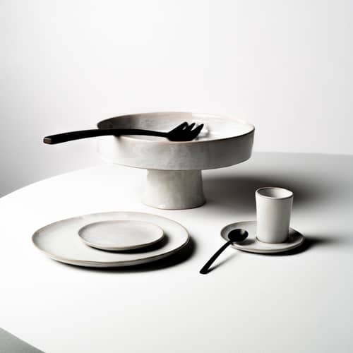 Untertasse pour tasse à espresso La Mère keramik weiß / 2er-Set - Serax - Untertassen / Naturweiß - Sandstein