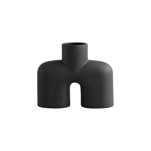Vase Cobra Uno Medium keramik braun / B 30 x H 25 cm - 101 COPENHAGEN - Kaffee - Keramik
