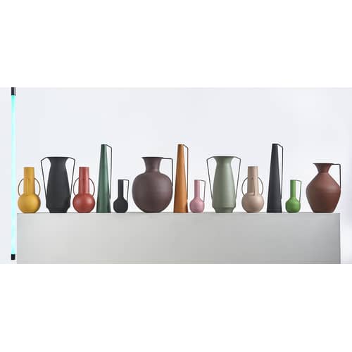 Set de 3 vases Roman métal / Usage décoratif seulement - Pols Potten - Tons marrons - Fer laqué