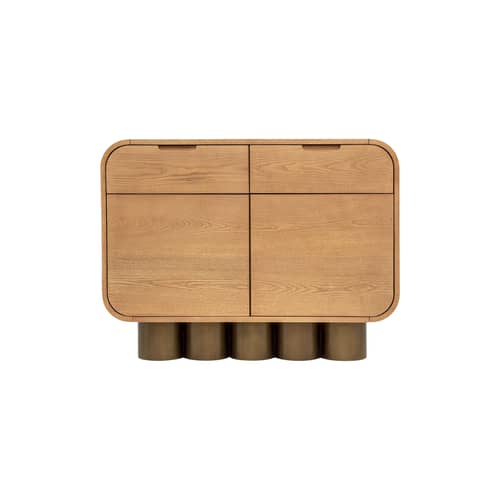 Anrichte Leylia holz natur / L 100 cm - NV GALLERY - / L 100 cm - Bois composite, Eschefurnier