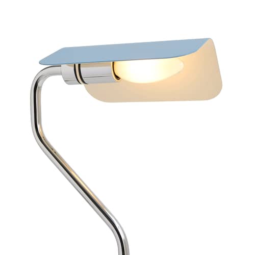 Stehleuchte Apex metall blau / Schwenkbare Leseleuchte – H 110 cm - Hay - Pastellblau - bemalter Stahl, verchromter Stahl