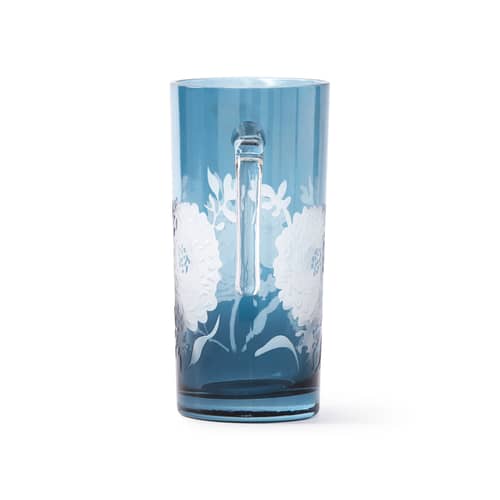 Carafe Peony verre bleu / 1 Litre - POLSPOTTEN - Peony / Bleu - Verre