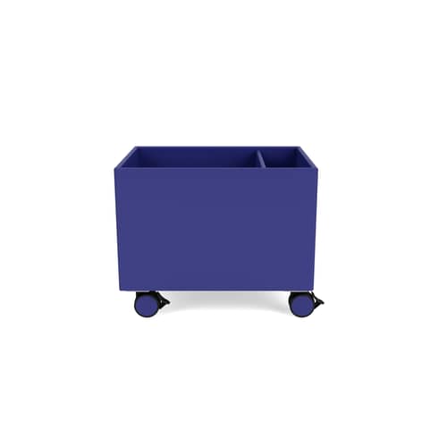 Coffre à roulettes Colour Box II bois bleu / 46.8 x 35,4 x H 37.8 cm - MONTANA - Monarch 135 - MDF laqué