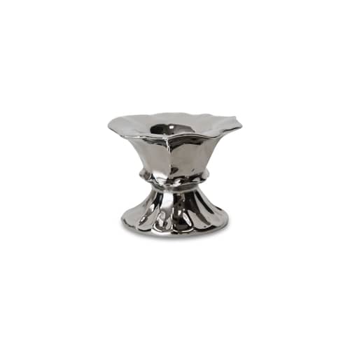 Set de 4 coquetiers New Classics céramique - HK LIVING - Argent - Céramique