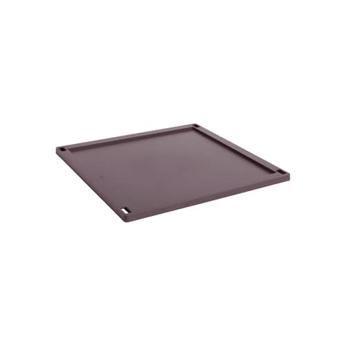 Couvercle  plastique rouge / Pour panier Colour Crate Large Square 43 x 43 cm - Hay - Bordeaux - Polypropylène recyclé
