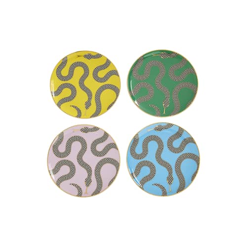 Dessertteller Eden keramik bunt / 4er-Set – Ø 16,5 cm - Jonathan Adler - 4er-Set Eden-Dessertteller aus Keramik / Ø 16,5 cm - Porzellan