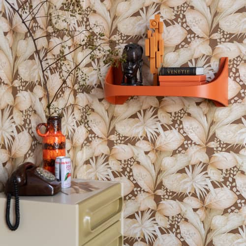 Étagère Retro bois orange / L 60 cm - HK LIVING - Orange - MDF laqué