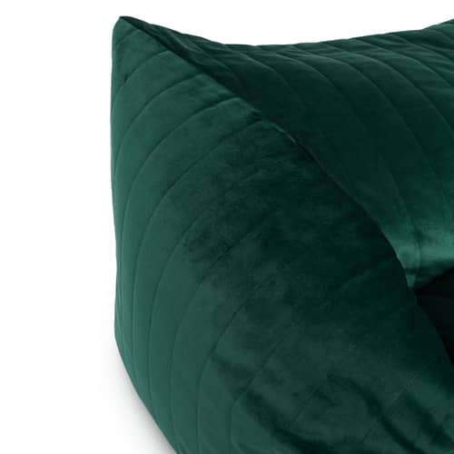 Fauteuil enfant Chelsea / Pouf - Eco-velours - NOBODINOZ - Vert Jungle - Eco-velours, Polystyrène expansé