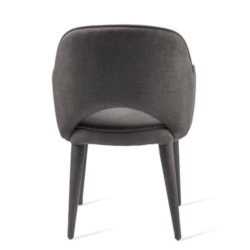 Cosy Padded armchair textile grey / Fabric - Pols Potten - Dark grey - Foam, Metal, Polyester fabric