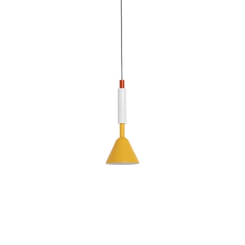 Suspension Pyl métal multicolore / Ø 21,6 x H 54 cm - Orientable - Petite Friture - Multicolore - Acier peint, Verre pressé