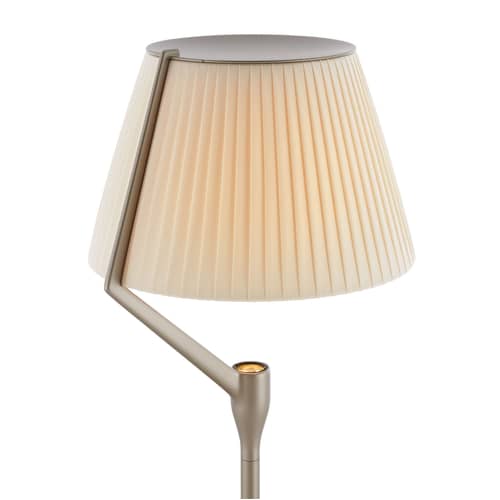 Angelo Stone LED Table lamp metal beige / H 70 cm - Kartell - Champagne / Ecru Fabric - Aluminium, Cotton, Thermoplastic
