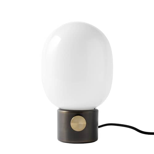 JWDA Table lamp glass white brown metal / Metal - Audo Copenhagen - Burnished brass - Burnished brass, Glass