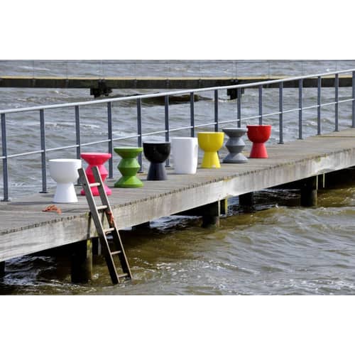 Tabouret Zig Zag - Pols Potten - Rouge - Polyester laqué