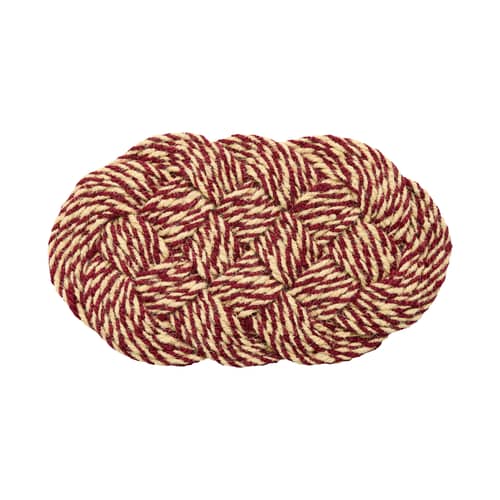 Paillasson Swirl Coco rouge / 40 x 80 cm - Hay - Bordeaux & blanc cassé - Fibre de coco