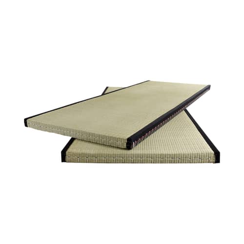 Tatami Mat fibre / 90 x 200 cm - KARUP DESIGN - Naturel & noir - Coton, Jonc tissé, Paille de riz