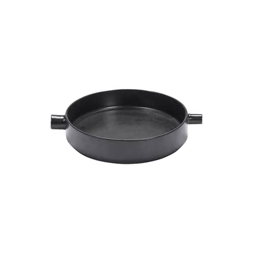 Auflaufform FCK Small keramik schwarz / Ø 25 x H 5.3 cm - Serax - Schwarz - emaillierter Sandstein