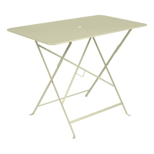 Bistro Foldable table metal green 97 x 57 cm - 4 people - Umbrella Hole - Fermob - Linden - Painted steel