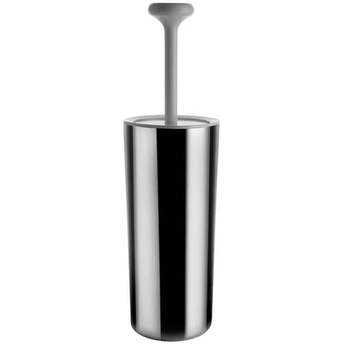 Brosse WC Birillo plastique blanc métal - Alessi - Acier & blanc - Acier inoxydable, PMMA