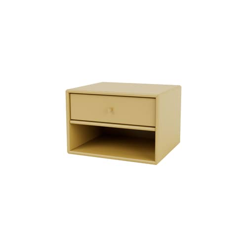 Comodino da parete Dash legno giallo / Consol - L 35,4 x P 30 x H 24 cm - MONTANA - Cumino 157 - MDF laccato
