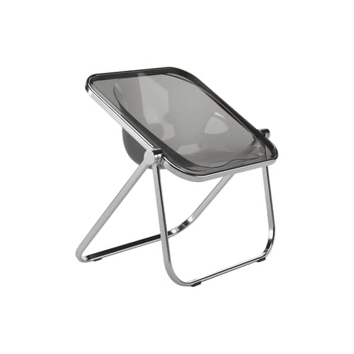 Fauteuil pliant Plona / Giancarlo Piretti, 1970 - ANONIMA CASTELLI - Fumé - Aluminium poli, Plexiglas