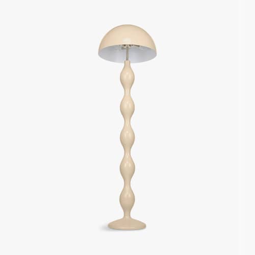 Powers Floor lamp metal beige - NV GALLERY - Beige - Lacquered iron, Polyresin