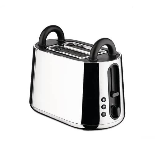 Grille-pain Toru métal - Alessi - Acier poli / Noir - Acier inoxydable poli, Résine thermoplastique