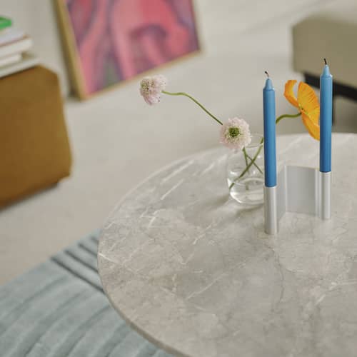 Kerzenleuchter Pair metall silber / H 11 cm - Muuto - Aluminium - eloxiertes Aluminium