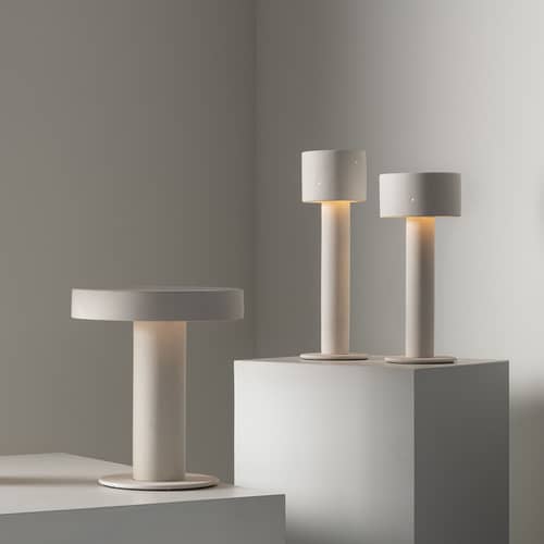 Lampada da tavolo Clara 01 ceramica bianco beige / Gres - Ø 12 x H 39 cm - Serax - n°01 / Bianco - Gres
