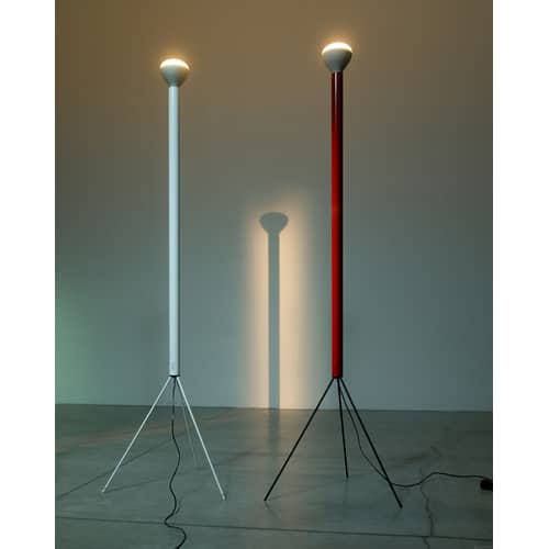 Lampadaire Luminator métal rouge / A. & P. Castiglioni, 1954 - Flos - Rouge - Métal