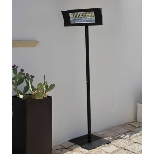 Pied  métal multicolore pour radiateur Hotty - H 210 cm/ Modèle d\'expo - Unopiu - Graphite - Acier, Aluminium