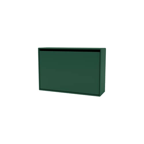 Hide Shoe rack wood green / W 69.6 x H 46.8 x D 20 cm - MONTANA - Pine 136 - Lacquered MDF