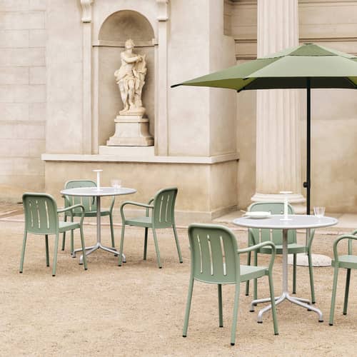 Table ronde Deville métal blanc / Ø 80 cm - Hay - Blanc crème - 