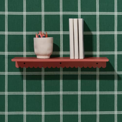Wandregal Vibes Large metall rot / L 50 cm - NOBODINOZ - Rot Ziegelrot - lackierter Stahl