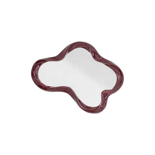 Wandspiegel Violeta plastikmaterial rot / 61,5 x 47 cm - Bloomingville - Rot Warmrot - Glas, Poly-natur