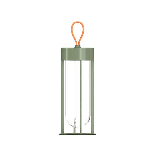 In Vitro Unplugged LED Wireless rechargeable outdoor lamp metal glass green / LED -  By Starck - Flos - Pale green - Aluminium, Borosilicated glass