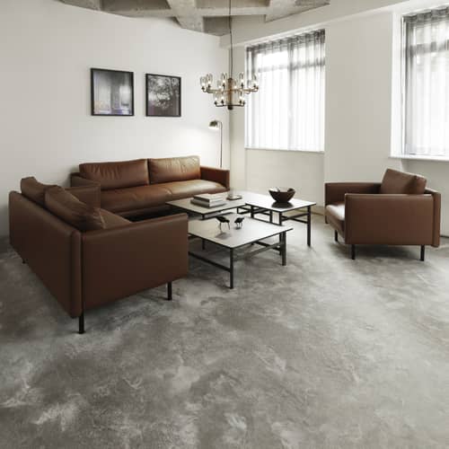 Canapé droit Rar cuir marron / 2 places - L 168,5 cm - Normann Copenhagen - Cuir Cognac - Acier, Bois, Cuir, Mousse PU