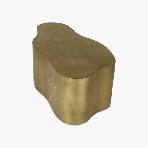 Anders Coffee table metal gold / 120 x 60 cm - NV GALLERY - Brushed brass - Iron