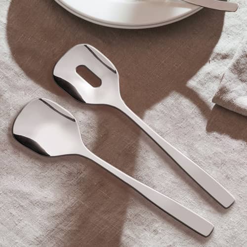 Couverts à salade KnifeForkSpoon métal - Alessi - Acier brillant - Acier inoxydable 18/10